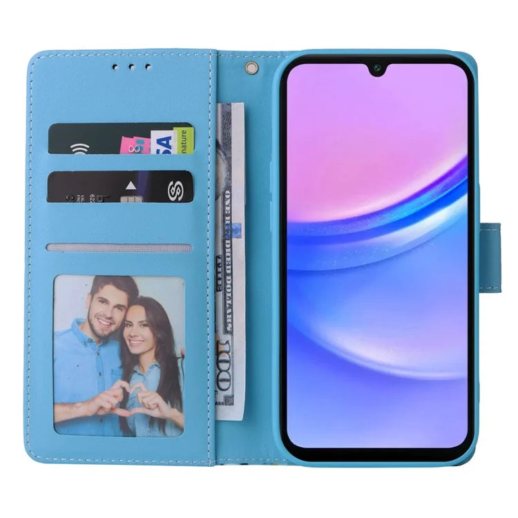 For Samsung Galaxy A16 5G Case Lacquered Marble Pattern Leather Phone Cover