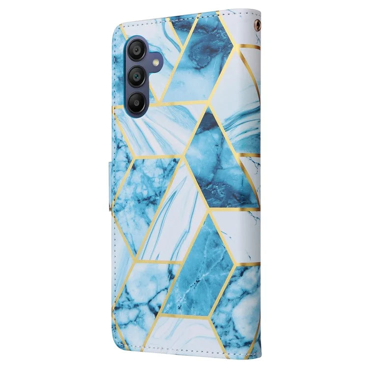 For Samsung Galaxy A16 5G Case Lacquered Marble Pattern Leather Phone Cover