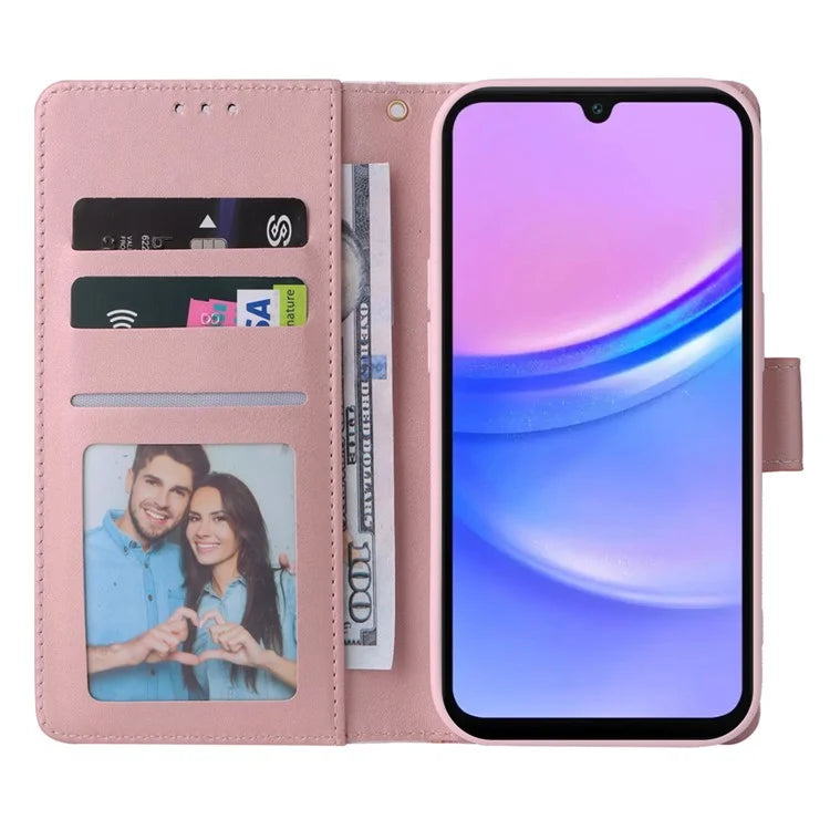 For Samsung Galaxy A16 5G Case Lacquered Marble Pattern Leather Phone Cover