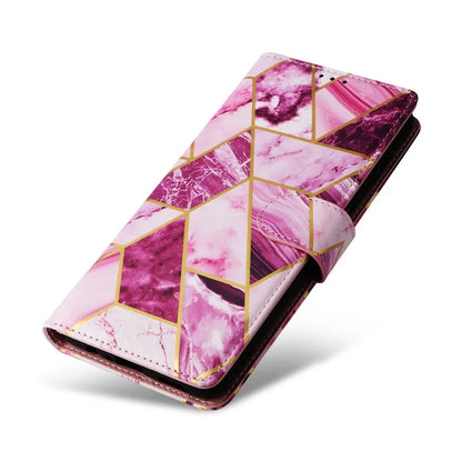 For Samsung Galaxy A16 5G Case Lacquered Marble Pattern Leather Phone Cover