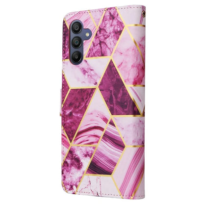 For Samsung Galaxy A16 5G Case Lacquered Marble Pattern Leather Phone Cover
