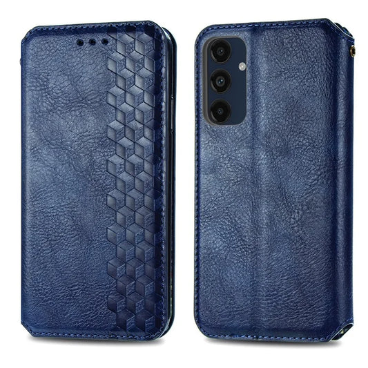 For Samsung Galaxy A16 5G Case Rhombus Imprint PU Leather Wallet Phone Cover