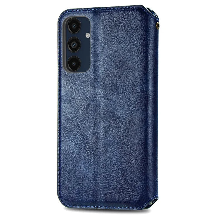 For Samsung Galaxy A16 5G Case Rhombus Imprint PU Leather Wallet Phone Cover