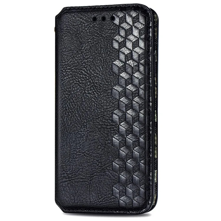 For Samsung Galaxy A16 5G Case Rhombus Imprint PU Leather Wallet Phone Cover