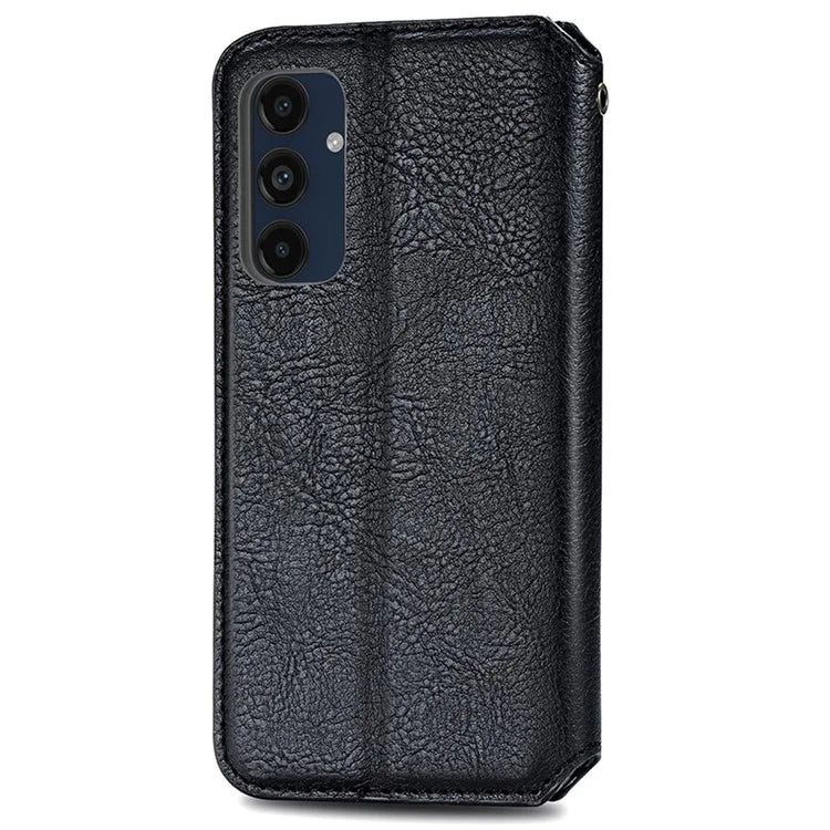 For Samsung Galaxy A16 5G Case Rhombus Imprint PU Leather Wallet Phone Cover