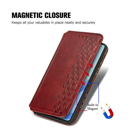 For Samsung Galaxy A16 5G Case Rhombus Imprint PU Leather Wallet Phone Cover