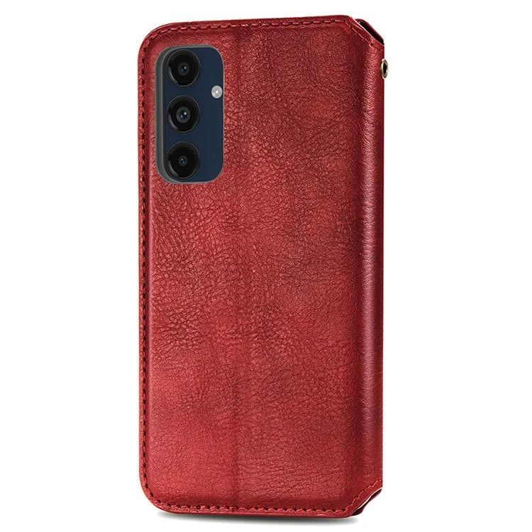For Samsung Galaxy A16 5G Case Rhombus Imprint PU Leather Wallet Phone Cover