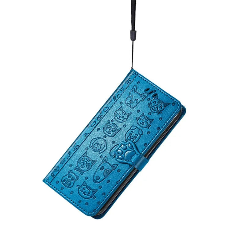 For Samsung Galaxy A16 5G Case Leather Wallet Flip Phone Cover Cute Cat Dog Pattern