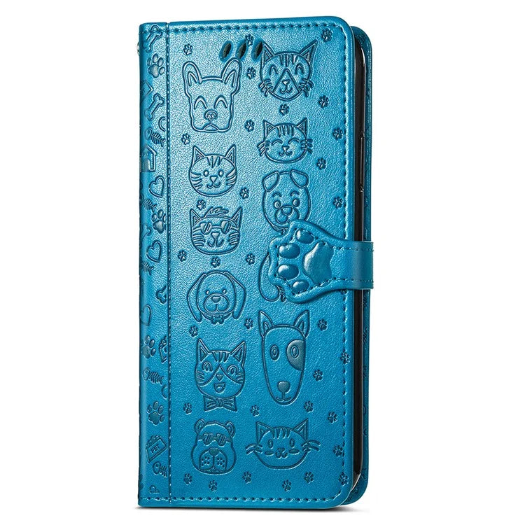 For Samsung Galaxy A16 5G Case Leather Wallet Flip Phone Cover Cute Cat Dog Pattern