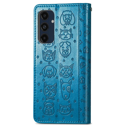 For Samsung Galaxy A16 5G Case Leather Wallet Flip Phone Cover Cute Cat Dog Pattern
