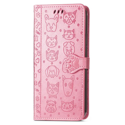 For Samsung Galaxy A16 5G Case Leather Wallet Flip Phone Cover Cute Cat Dog Pattern