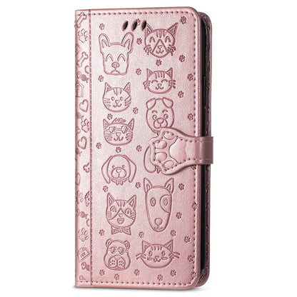 For Samsung Galaxy A16 5G Case Leather Wallet Flip Phone Cover Cute Cat Dog Pattern