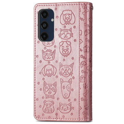 For Samsung Galaxy A16 5G Case Leather Wallet Flip Phone Cover Cute Cat Dog Pattern