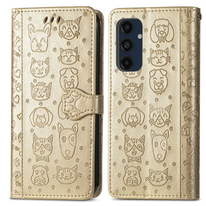 For Samsung Galaxy A16 5G Case Leather Wallet Flip Phone Cover Cute Cat Dog Pattern