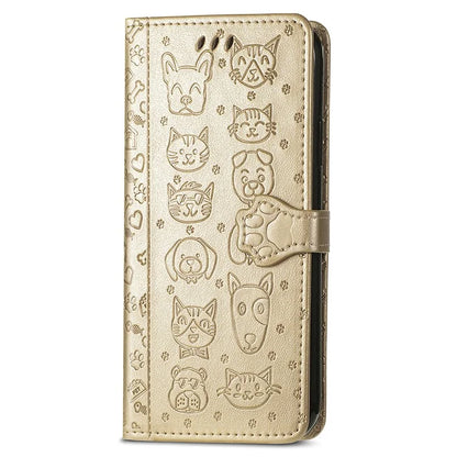 For Samsung Galaxy A16 5G Case Leather Wallet Flip Phone Cover Cute Cat Dog Pattern