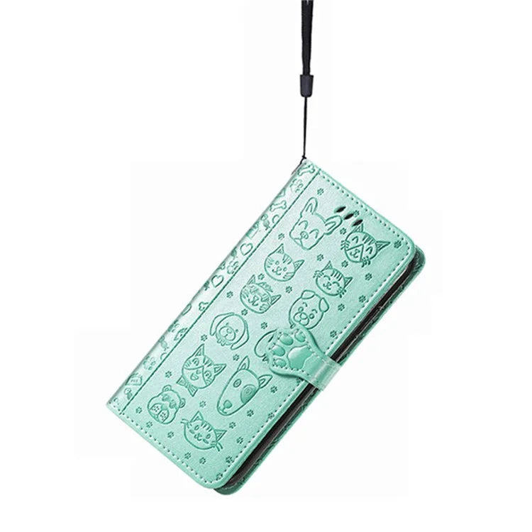 For Samsung Galaxy A16 5G Case Leather Wallet Flip Phone Cover Cute Cat Dog Pattern