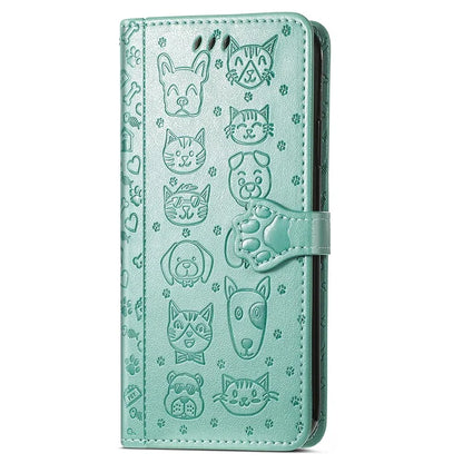 For Samsung Galaxy A16 5G Case Leather Wallet Flip Phone Cover Cute Cat Dog Pattern