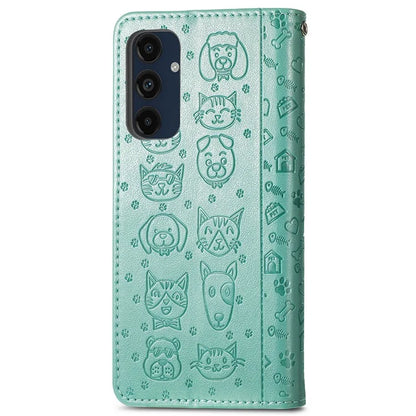 For Samsung Galaxy A16 5G Case Leather Wallet Flip Phone Cover Cute Cat Dog Pattern