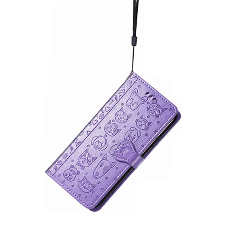 For Samsung Galaxy A16 5G Case Leather Wallet Flip Phone Cover Cute Cat Dog Pattern