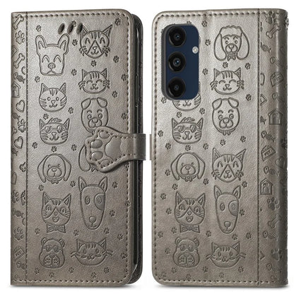 For Samsung Galaxy A16 5G Case Leather Wallet Flip Phone Cover Cute Cat Dog Pattern