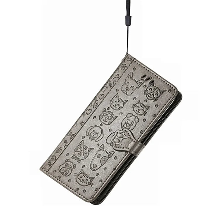 For Samsung Galaxy A16 5G Case Leather Wallet Flip Phone Cover Cute Cat Dog Pattern