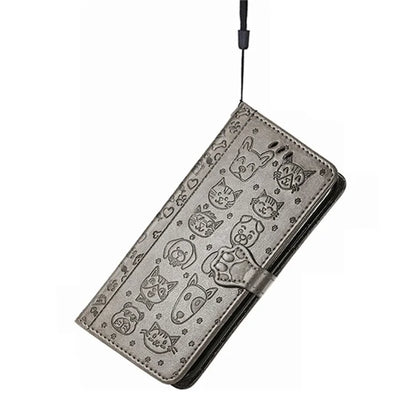 For Samsung Galaxy A16 5G Case Leather Wallet Flip Phone Cover Cute Cat Dog Pattern