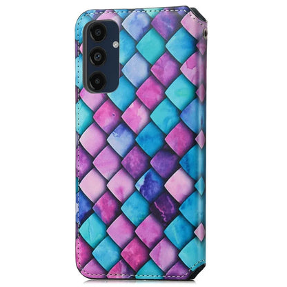 CASENEO 001 Series for Samsung Galaxy A16 5G Case RFID Blocking Wallet Leather Cover Pattern Print