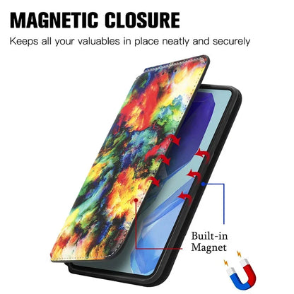 CASENEO 001 Series for Samsung Galaxy A16 5G Case RFID Blocking Wallet Leather Cover Pattern Print