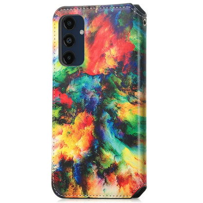 CASENEO 001 Series for Samsung Galaxy A16 5G Case RFID Blocking Wallet Leather Cover Pattern Print