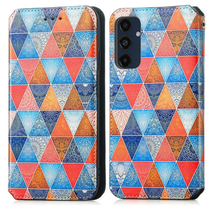 CASENEO 001 Series for Samsung Galaxy A16 5G Case RFID Blocking Wallet Leather Cover Pattern Print