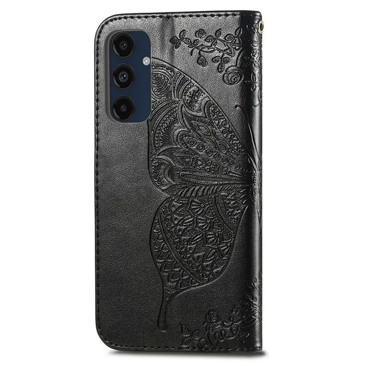 For Samsung Galaxy A16 5G Case PU Leather Wallet Phone Cover Butterfly Pattern