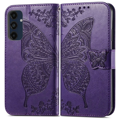 For Samsung Galaxy A16 5G Case PU Leather Wallet Phone Cover Butterfly Pattern