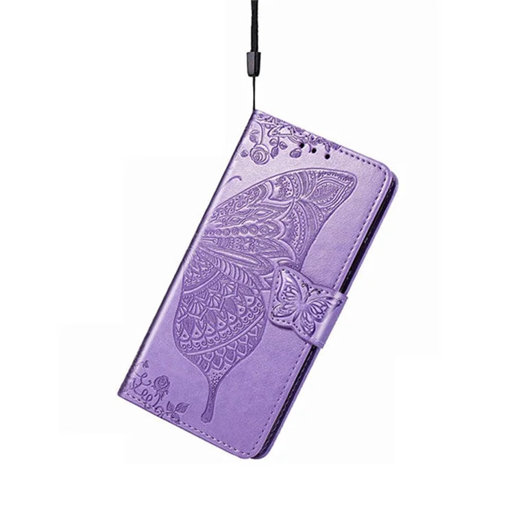 For Samsung Galaxy A16 5G Case PU Leather Wallet Phone Cover Butterfly Pattern