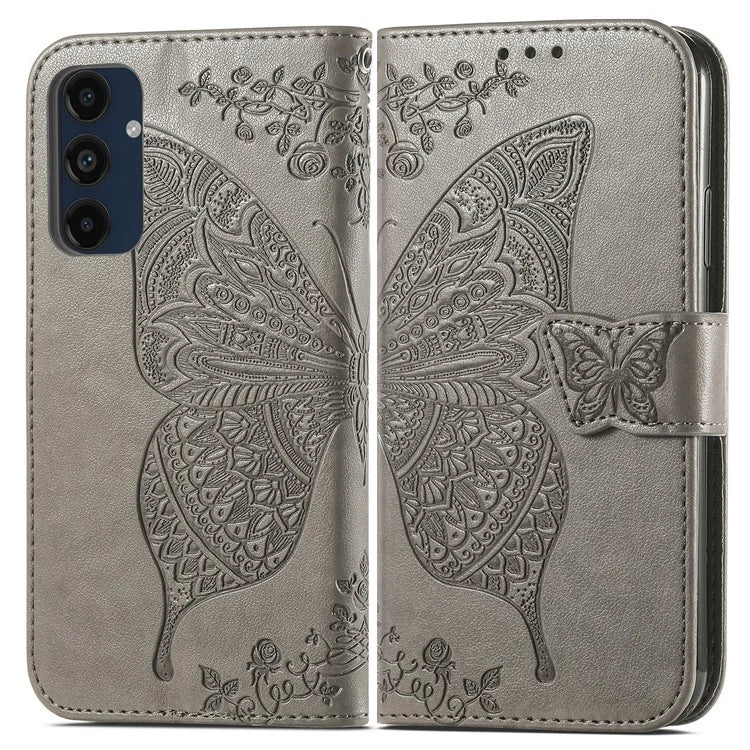 For Samsung Galaxy A16 5G Case PU Leather Wallet Phone Cover Butterfly Pattern