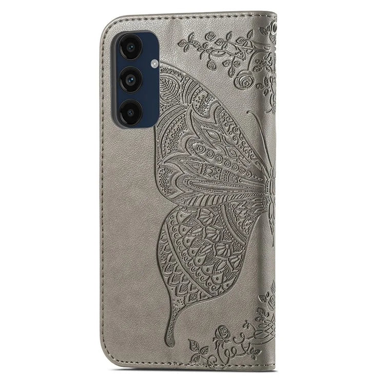 For Samsung Galaxy A16 5G Case PU Leather Wallet Phone Cover Butterfly Pattern