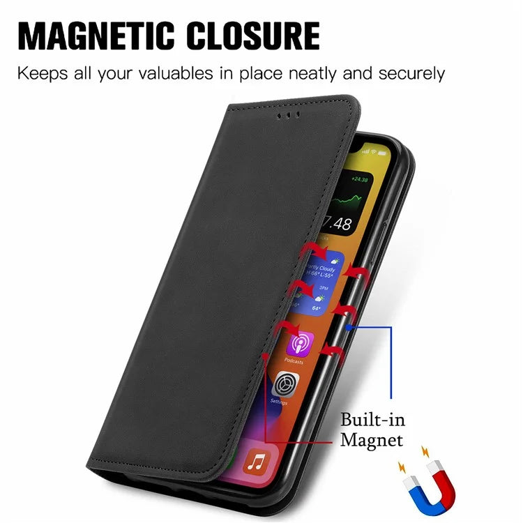 For Samsung Galaxy A16 5G Case Skin Touch Feeling Leather Wallet Phone Cover Magnetic Absorption