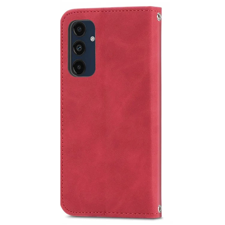 For Samsung Galaxy A16 5G Case Skin Touch Feeling Leather Wallet Phone Cover Magnetic Absorption