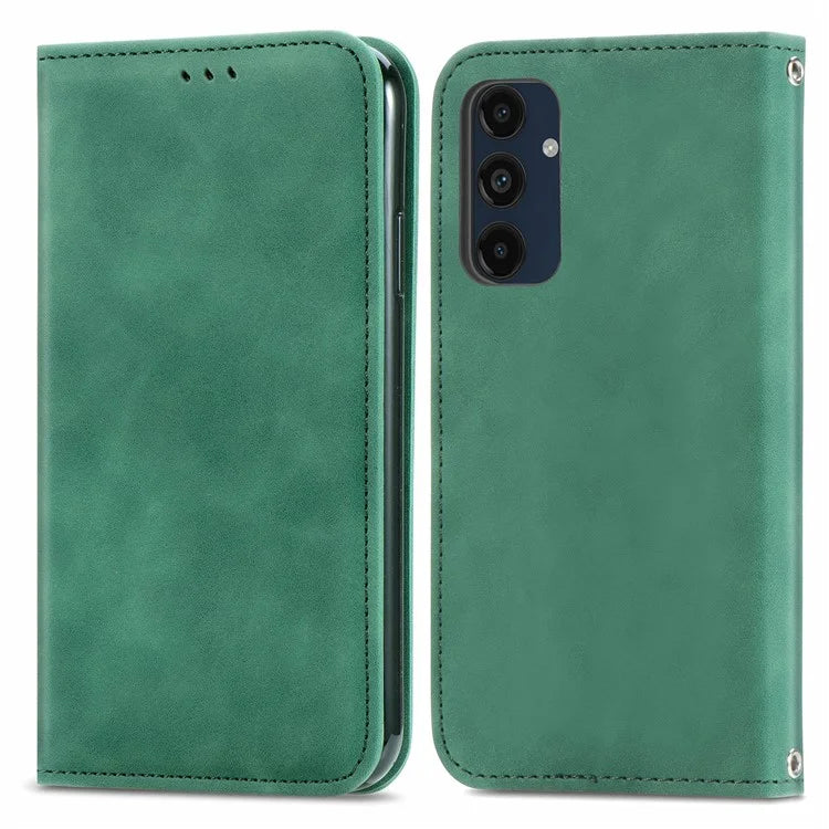 For Samsung Galaxy A16 5G Case Skin Touch Feeling Leather Wallet Phone Cover Magnetic Absorption