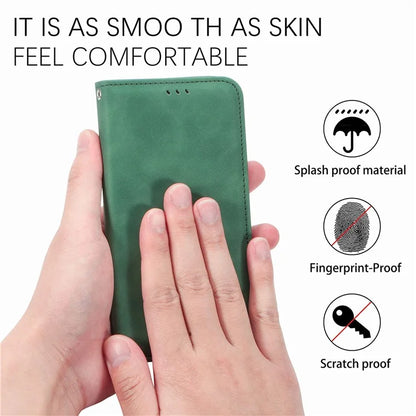 For Samsung Galaxy A16 5G Case Skin Touch Feeling Leather Wallet Phone Cover Magnetic Absorption