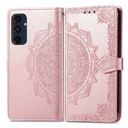 For Samsung Galaxy A16 5G Case Mandala Embossed Design Leather Wallet Phone Cover