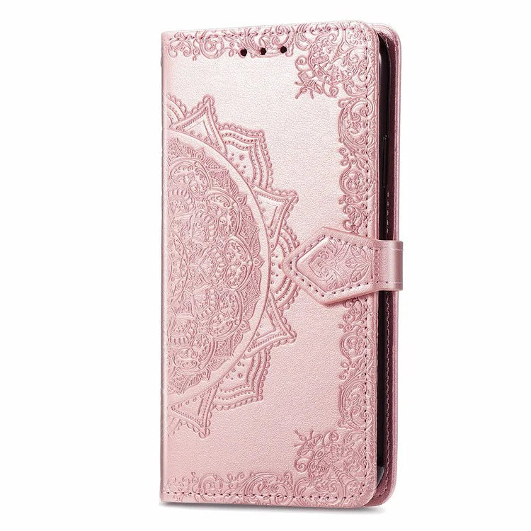 For Samsung Galaxy A16 5G Case Mandala Embossed Design Leather Wallet Phone Cover