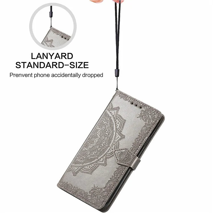For Samsung Galaxy A16 5G Case Mandala Embossed Design Leather Wallet Phone Cover