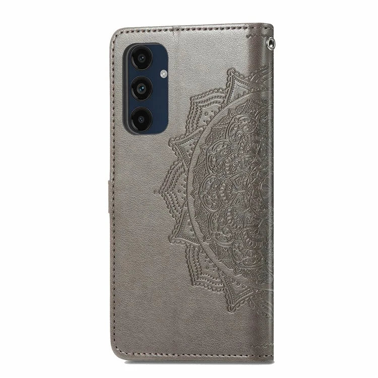 For Samsung Galaxy A16 5G Case Mandala Embossed Design Leather Wallet Phone Cover