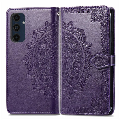 For Samsung Galaxy A16 5G Case Mandala Embossed Design Leather Wallet Phone Cover