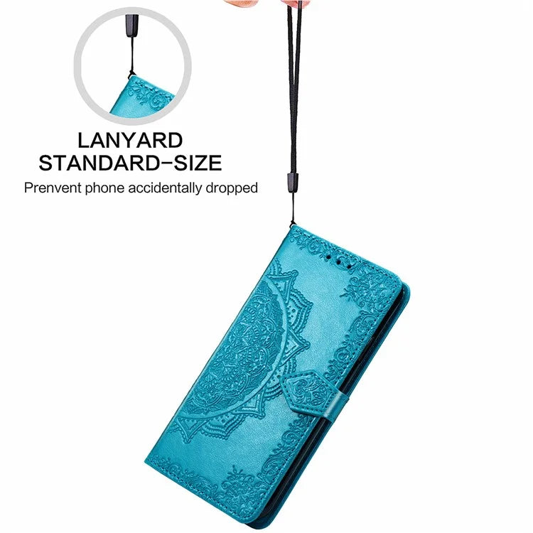 For Samsung Galaxy A16 5G Case Mandala Embossed Design Leather Wallet Phone Cover