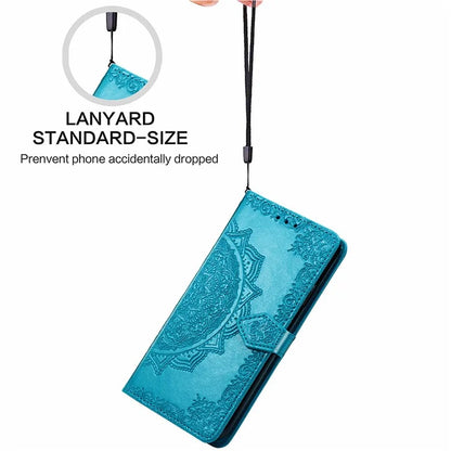 For Samsung Galaxy A16 5G Case Mandala Embossed Design Leather Wallet Phone Cover