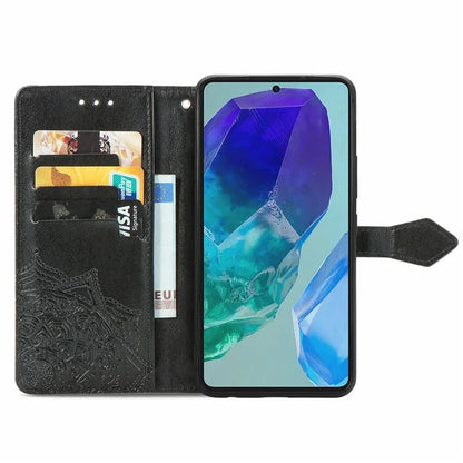 For Samsung Galaxy A16 5G Case Mandala Embossed Design Leather Wallet Phone Cover