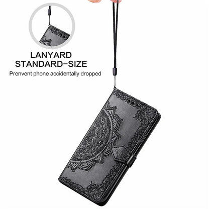 For Samsung Galaxy A16 5G Case Mandala Embossed Design Leather Wallet Phone Cover