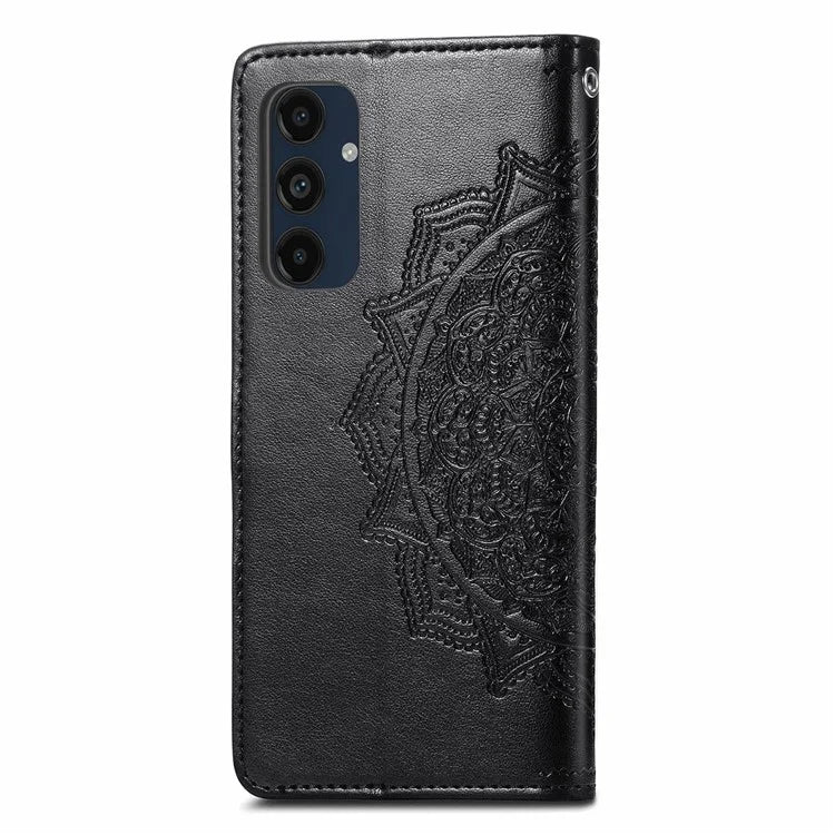 For Samsung Galaxy A16 5G Case Mandala Embossed Design Leather Wallet Phone Cover