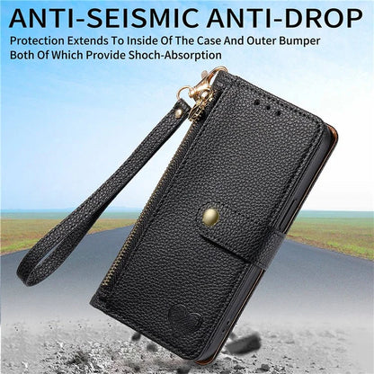 For Samsung Galaxy A16 5G Case RFID Blocking Zipper Pocket Leather Wallet Phone Cover